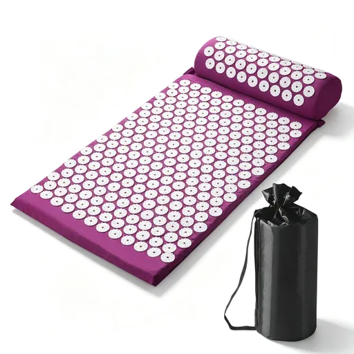 Purple Single Acupressure Mat | Halloween Yoga Workout Gift | Needle Stimulation Meridian Therapy Exercise Mat