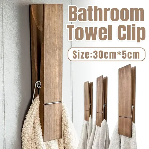 Wooden Towel Clip Underwear Clip Bathroom Wooden Clips for Towel and Laundry Use
