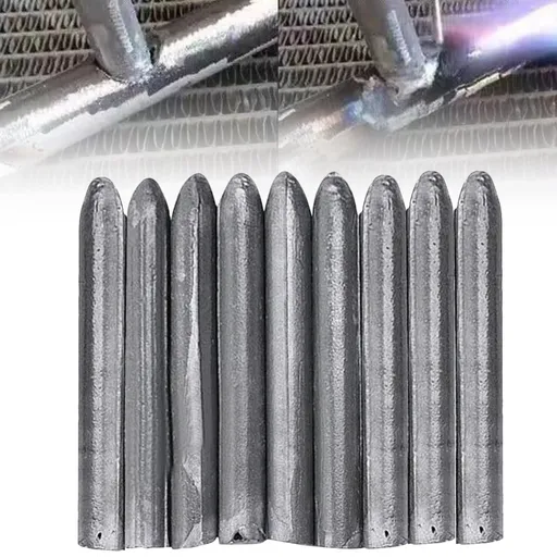 Low Temperature Universal Welding Rods, Metal Welding Arc Equipment, Easy Melt Aluminum Rods, Arc Welding Equipment Welding Equipment and Accessories, 9 Pcs, 3.07 Inches 3.07" Silver*9