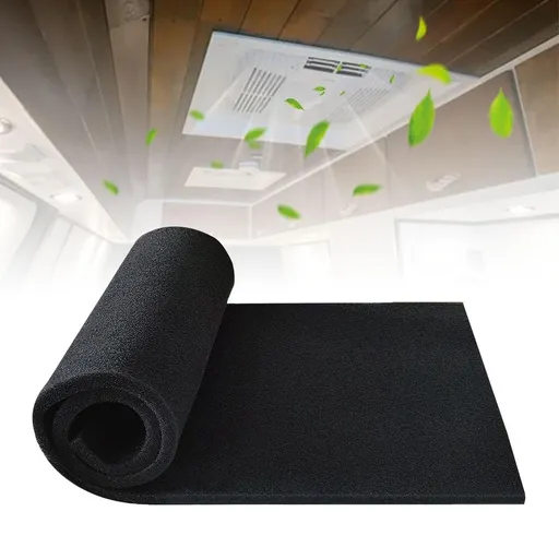 A/C Air Condition Replacement Filters Air Conditioner Filters Replace RV Air Filter Can Cut to Fit Most Air Conditioner Filters RV AC Foam Filter-40"x 16"x 0.2"-Black