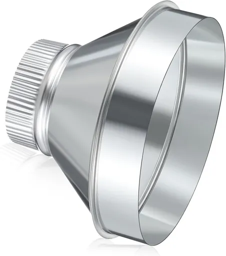 8 Inch to 4 Inch Duct Reducer Increaser Galvanized Steel Air Duct Adapter Round Crimped Pipe Connector Fitting Coupling for HVAC Ventilation Systems