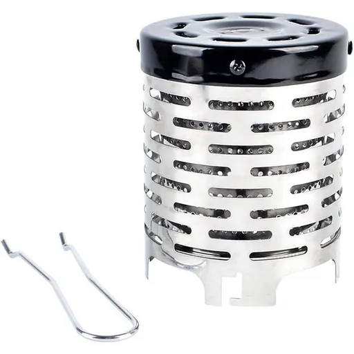 Portable Camping Heater Stove, Stainless Steel Mini Tent Heater with High Efficiency Heating & Rapid Setup Design for Outdoor Use, Compact Folding Sto（ Black）