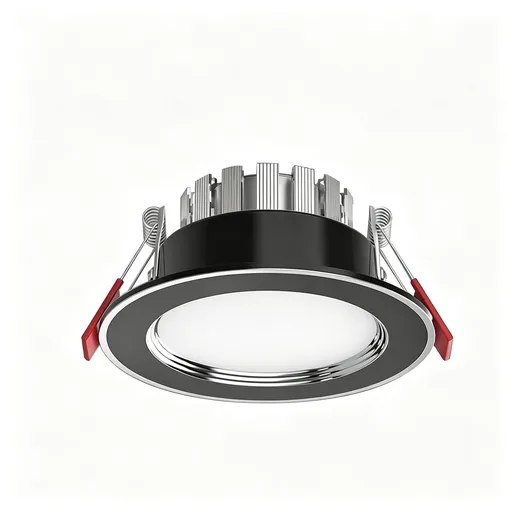 Black Silver 7W Tri-Color [Premium Thickened Aluminum] (Cutout 7-9cm) | Recessed LED Downlight | Christmas Premium Dimmable Contrast Gift | Thick Aluminum 3-Color Two-Tone Ceiling Light