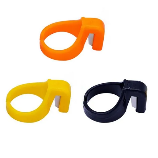3PCS Plastic Thimble Sewing Ring,Thread Cutter Rings Finger Blade Needle Finger Ring Stitch Cutting Tools for Sewing