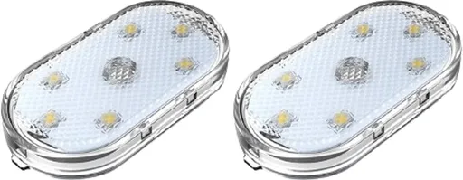 Set of 2 LED car interior lights, 7-color ambient lighting, USB rechargeable reading lights, portable