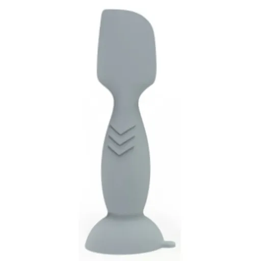 4-Pack Grey Small Silicone Ointment Applicator Spatulas(10 CM x 3.3 CM) - Cream Spreader with Suction Base, Hygienic & Precise
