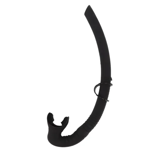 Diving Breathing Tube Foldable Soft Mouthpiece Silicone Freediving Snorkel for Spearfishing Swimming Snorkeling Black