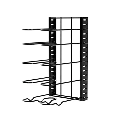 Multi-Layer Vertical Pot Lid Storage Rack Foldable Kitchen Countertop Organizer Iron