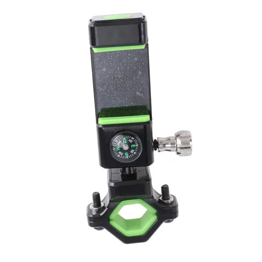 Elevated Handlebar Phone Holder, Phone Mount for Bike/Motorcycle/Scooter, with Compass and Night Running Lights
