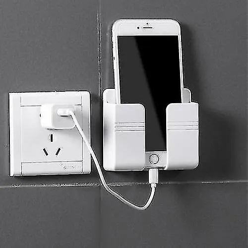 Wall-mounted Mobile Phone Plug Charging Bracket Storage Box