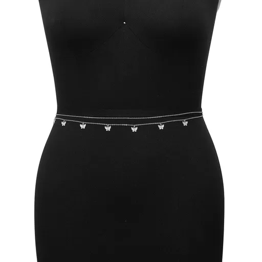 Silver Waist Chain Layered Waist Chain Abdominal Chain Summer Beach Waist Chain Jewelry Body Chain Female Girl