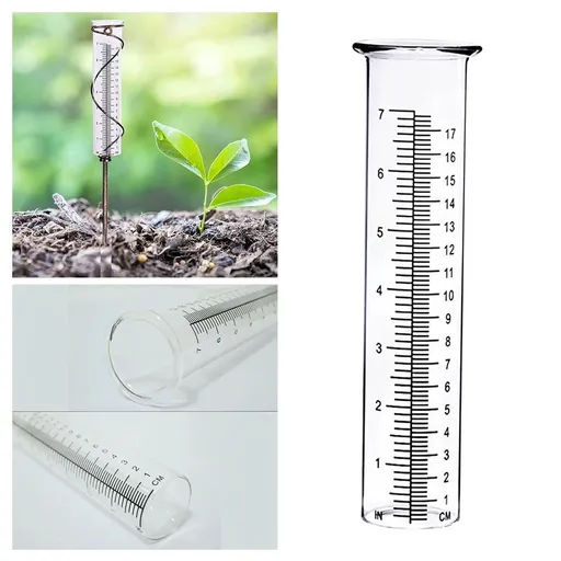 8" Rain Gauge Replacement Tube - Clear Outdoor Rain Measurement Tube 8.26 x 2.16 x 1.73 Inches, Cold & Crack Resistant for Garden, Yard, Home Weather Monitoring (4PCS)