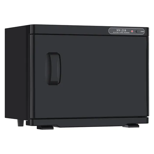 23L Black Hot Towel Warmer UV Sterilizer Disinfection Cabinet for Salon and Spa