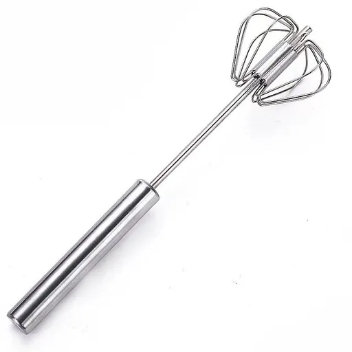 Steel Semi-Automatic Whisk,Egg Whisk Hand Push Rotary Whisk Blender, Hand Push Mixer Stirrer Tool,Whisks for Cooking Kitchen Home