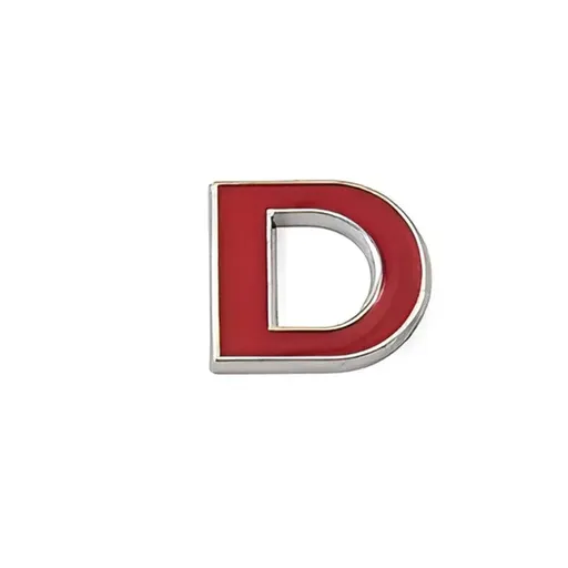 A-Z Alphabet Letters Car Sticker Self Adhesive Auto Badge Emblem 3D Chrome Good - Red D