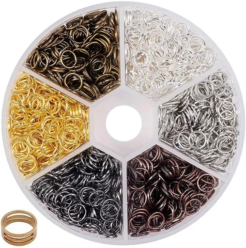 6mm Jump Rings for Keychains Assorted Colors Open Jump Rings for Jewelry Making (900Pcs)