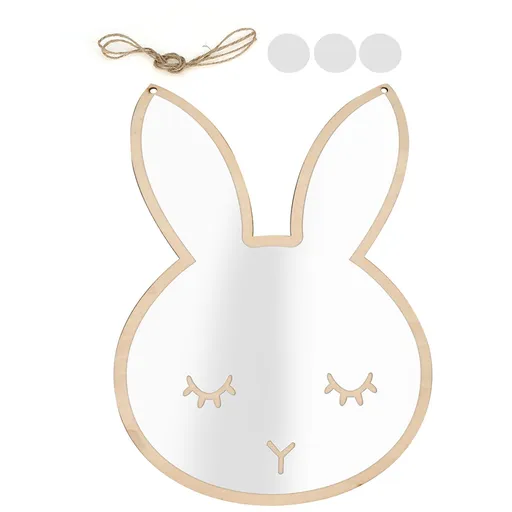Nordic Acrylic Decorative Mirror Wall Sticker Decal Children Kids Room Art Home Decor #Rabbit