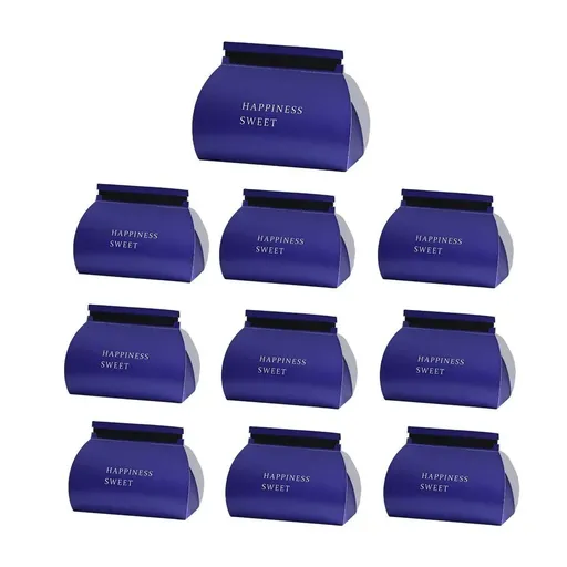 10pcs Pastry Box Mousse Layer Cake Roll Towel Roll Packaging Box Bakery Supplies - Blue