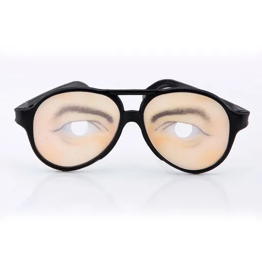 Halloween Trick Toy Male Female Funny Eyes Glasses Prank Disguise Eyeglass Party Props 2pcs-Trick toys