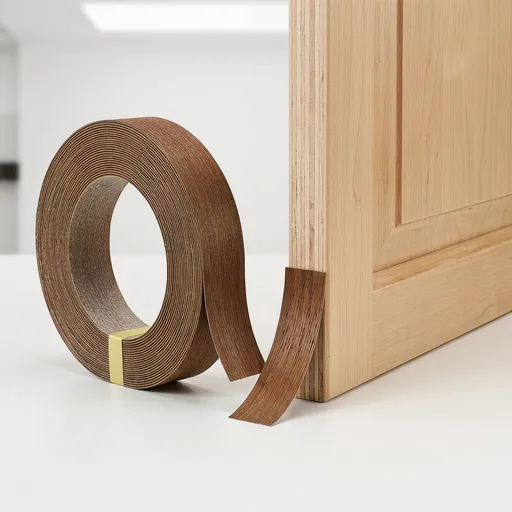 Worgeous Wood Veneer Edge Banding for Home Use Brown Color Long Lasting Durable Wood Material 1 Roll