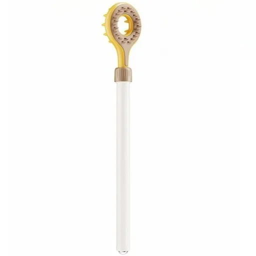 Retractable Double-Sided Back Scratcher, Multi-Function Itch Relief Tool with Ball-Point Massager—Yellow