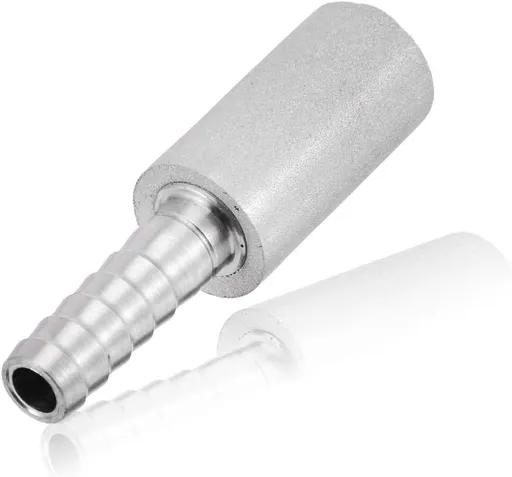 Aeration Stone 0.5 Micron 316 Stainless Steel Oxygenation Diffusion Stone 3/8" Barb for Home brewing Wine Beer Soda