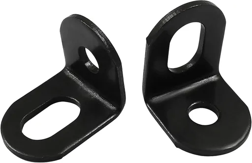 Biaungdo 15 Pcs 18x18x21mm/0.7"x0.7"x0.83" Adjustable Right Angle Brackets L-Shape Corner Brace Support Black