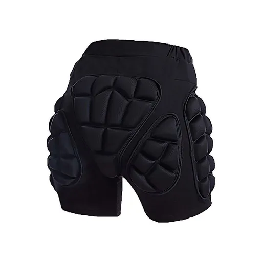 Impact-Resistant Hip Padded Shorts for Skiing and Snowboarding - L
