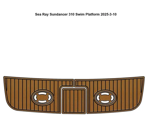 Sea Ray 310 Sundancer Swim Platform Pad Boat EVA Foam Faux Teak Deck Floor Mat SeaDek MarineMat Gatorstep Style Self Adhesive