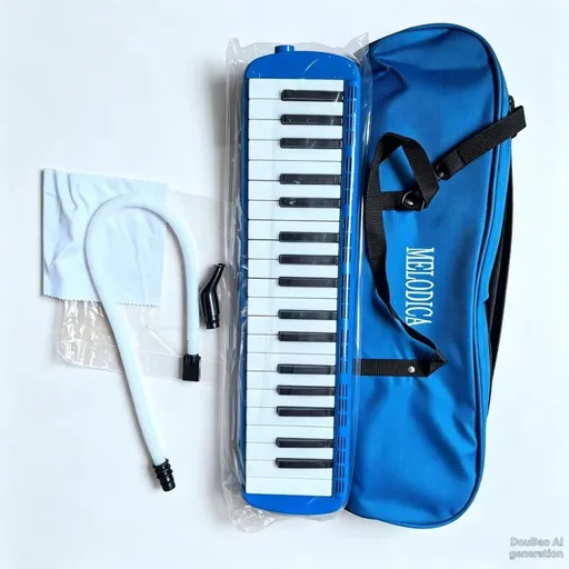 32-key melodica, 37-key melodica, student melodica, beginner melodica, musical instrument, music education, portable instrument, Australian students, classroom music - Blue - Size 37