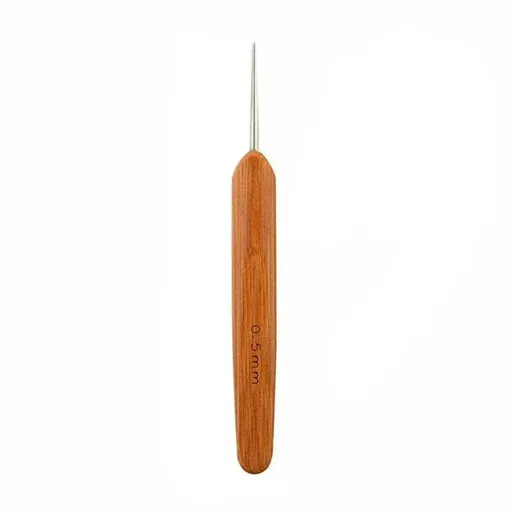 Bamboo Crochet Dreadlock Hook Needle Dread Tool Braiding Hair Maintenance Craft - 0.5MM