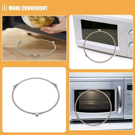 Microwave Replacement Glass Turntable Tray, Coffee Color, Rotating Support for Oven and Microwave