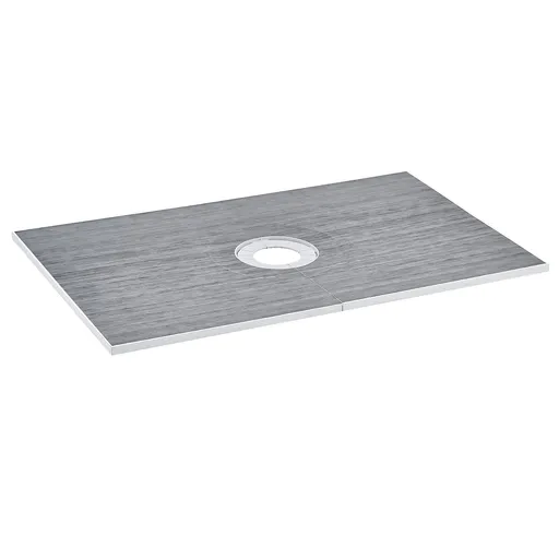 Shower Curb Kit, 1524x965mm Shower Pan Kit with 160mm Central Drain, Lightweight EPS Shower Installation Kits with 2 Waterproof Cloths, Shower Pan Slope Sticks Fit for Bathroom