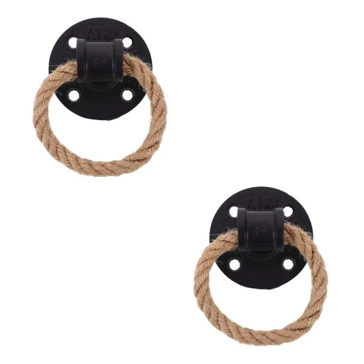 Black Vintage Cabinet Handle, Durable Rope Pull Knob for Home 2Pcs