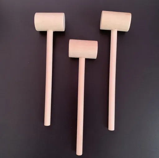 15 Pcs Wooden Hammers for Chocolate Handmade Wooden Crab Mallets Smashable Heart Chocolate Smooth Finished Hammers Educational