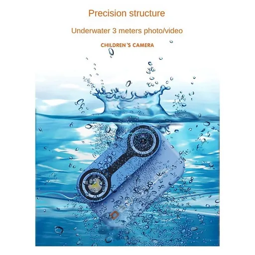 Waterproof Child Camera Underwater Camera 3 Meters Waterproof Before and After Dual Camera Swimming Outdoor,Blue