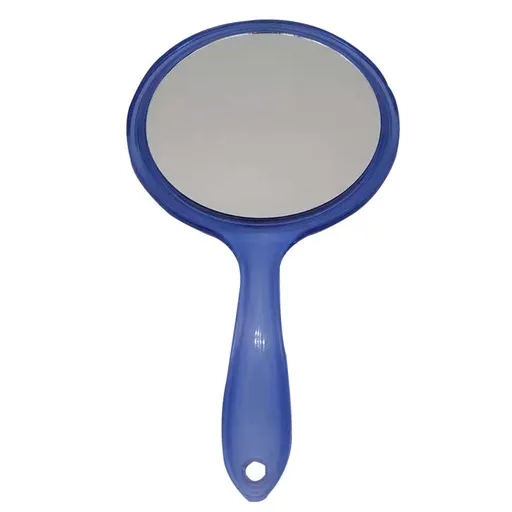 D Handheld Mirror with Handle, Hand Mirror Sided Magnifying Handle Makeup Mirror, Acrylic Handheld Mirror Rounded （2pcs）