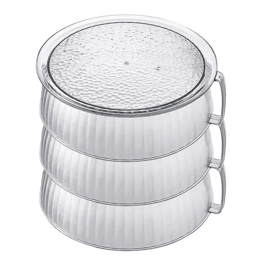 Multilayer Food Cover Multifunctional Transparent Food Cover Fresh Keeping Insulated Dish Cover for Kitchen Dining Table 3 Layers