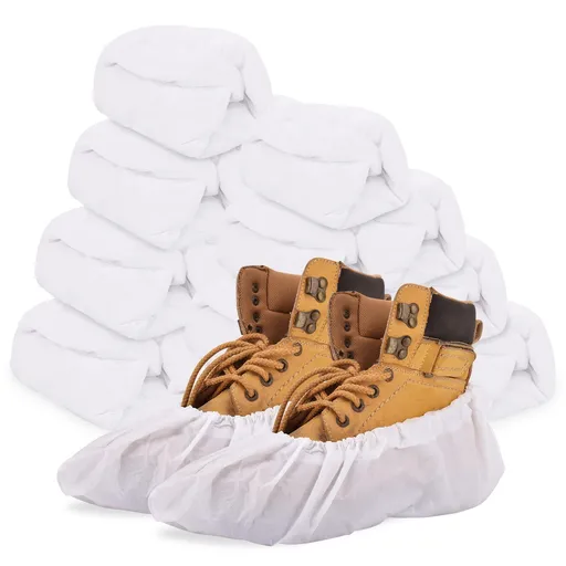 100pc Shoe Covers Disposable,Boot Covers Waterproof Non Slip -Resistant One Size Fits Most for Rain Cleaning Indoor
