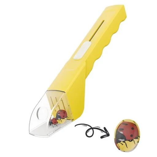 Handheld Insect Catcher with Magnifier, Bug Viewer Tweezers, Kids' Outdoor Bug Catching Tool - Yellow