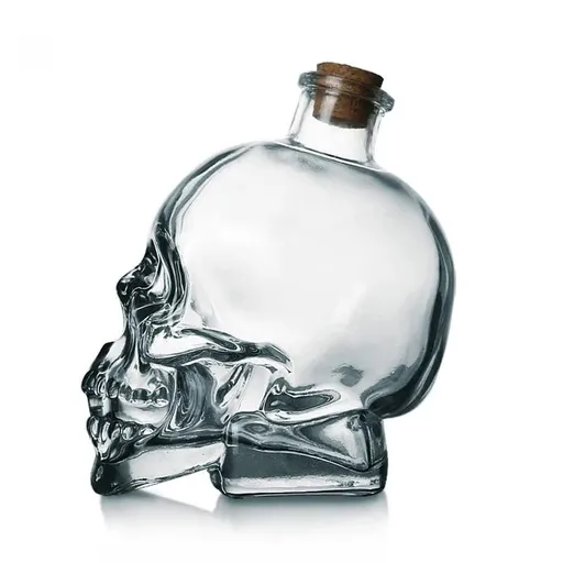Creative Crystal Skull Head Shot Glass Party Transparent Champagne Cocktails Beer Coffee Wine Bottle Doomed Drinkware (750ml)