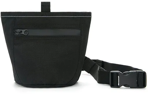 Dog Treat Pouch With Magnetic Closure And Waterproof Zipper Pocket For Dog Training And Walking, Black, 5.5 x 5 x 5 in