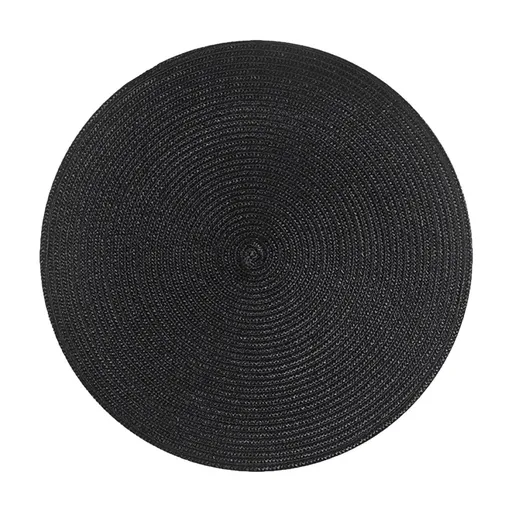Round Braided Placemats Table Mats for Dining Tables Woven Washable Non-Slip Place mats 15 inch F