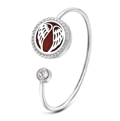 2 pcs Adjustable Tree of Life Essential Oil Diffuser Bracelet, Stainless Steel Aromatherapy Locket Bangle Pads Jewelry