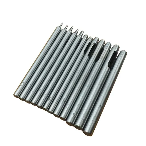 10Pcs Leather Hole Punch Cutter Round Hollow Hole Punch Set, Leather Working Tools Leather Craft Punch Tool Kit