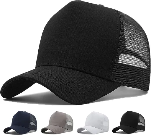 Oversize XXL Mesh Trucker Hat Big Head Hats for Men High Crown Baseball Cap Breathable Dad Hat Adjustable 23.6"-25.6"