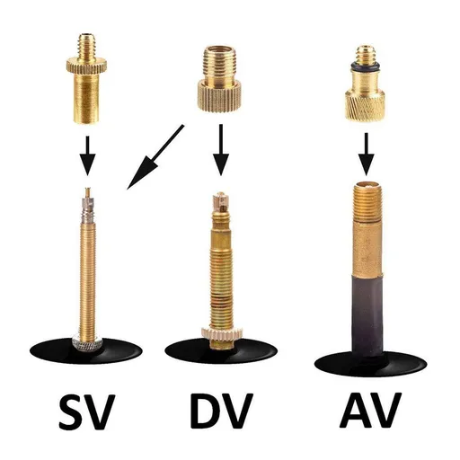 15Pcs Bike Valve Adaptor Set Kit Sv Fv Dv Av Needle Valve Connector For Ball Bicycle Inflator Pumpaccessories Fangkenuo