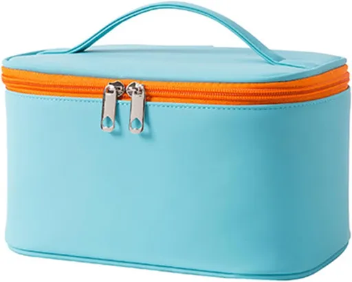 Large Capacity Travel Cosmetic Bag, Makeup Bag PU Leather Organizer Waterproof Pouch Portable for Women