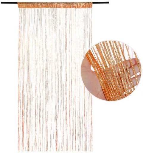 99*199 cm - Fly curtain - Screen door - Door curtain - Window decoration - Bead curtain - crystal bead coded door curtain - with tassels - wardrobe curtain - door cord - curtains - mosquito net - for doorway, interior decoration - orange color