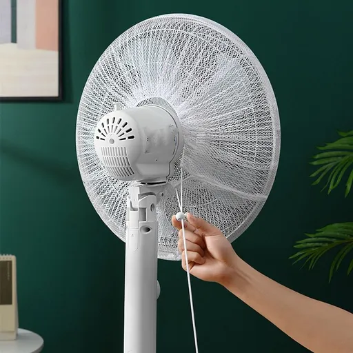 2 Pack Round Electric Fan Guard Dust Cover，Damp-Proof Cover for Pedestal Fan Summer Washable Dustproof Safety Fan Protection